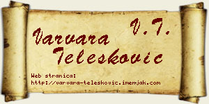 Varvara Telesković vizit kartica